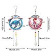 2pcs DIY Diamond Painting Seahorse Turtle Wind Chimes Crystal Window Suncatcher Craft Set Birthday Gifts Home Garden Decor