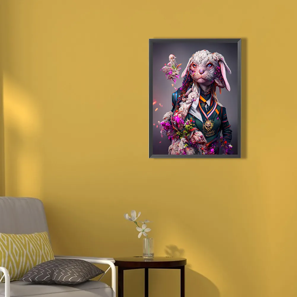 Full Round Diamond Painting 30*40cm - Captain Rabbit