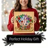 (25x25cm)DIY Pearl Painting Xmas Framed Handmade Pearl Material Art Kit Living Room Decor