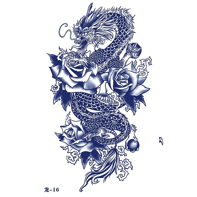 Dragon Juice Ink Tatouage Semi Permanent Temporary Tattoo Stickers Waterproof Lasting Tatuajes Temporales Hombre Art Fake Tattoo