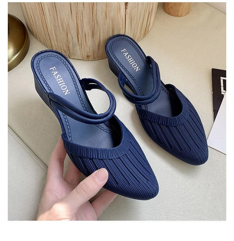 2021 Women Outdoor Wedge Slippers Summer Women Sandals  Ladies Casual Sandalias Fashion Beach Shoes Flip Flops Zapados Mujer