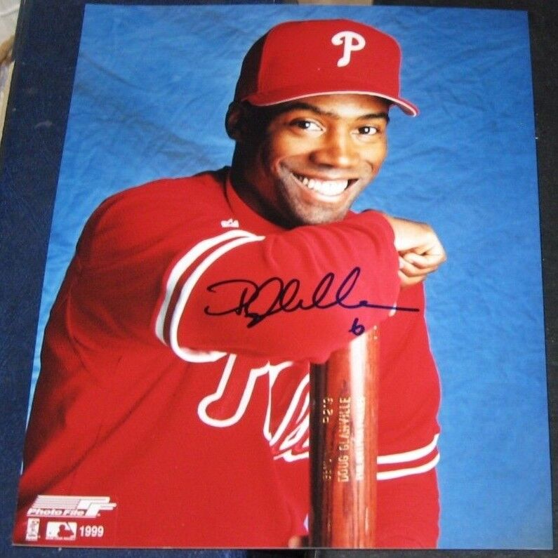 Doug Glanville Philadelphia Phillies SIGNED AUTOGRAPHED Photo Poster painting FILE 8x10 Baseball