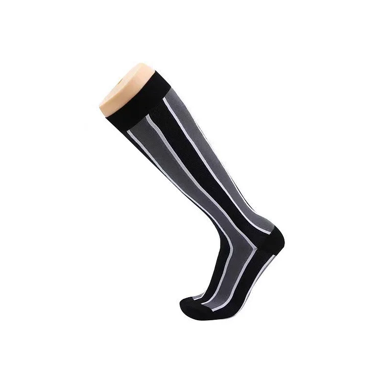 Stripe Compression Socks 20-30 mmHg Support Stockings for Swelling & Energy QueenFunky