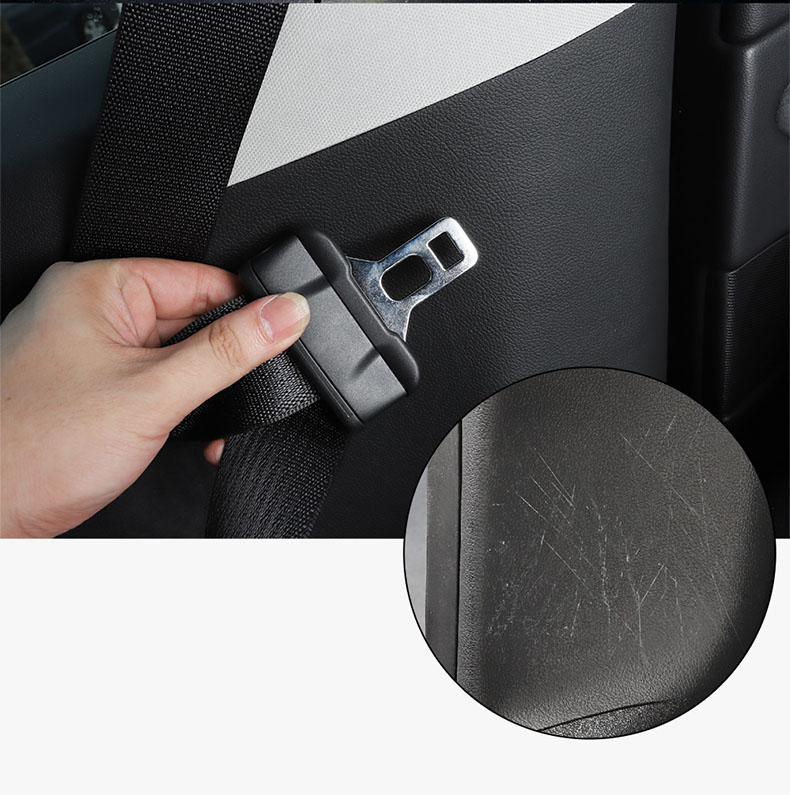 Car Seat Belt B-Pillar Protective Pad Safety Anti-scratch Interior for Tesla Model 3 2021