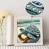 5D DIY Partial Special Shaped Drill Diamond Painting Sea Turtles Art With Frame Kit 17.2x17.2cm