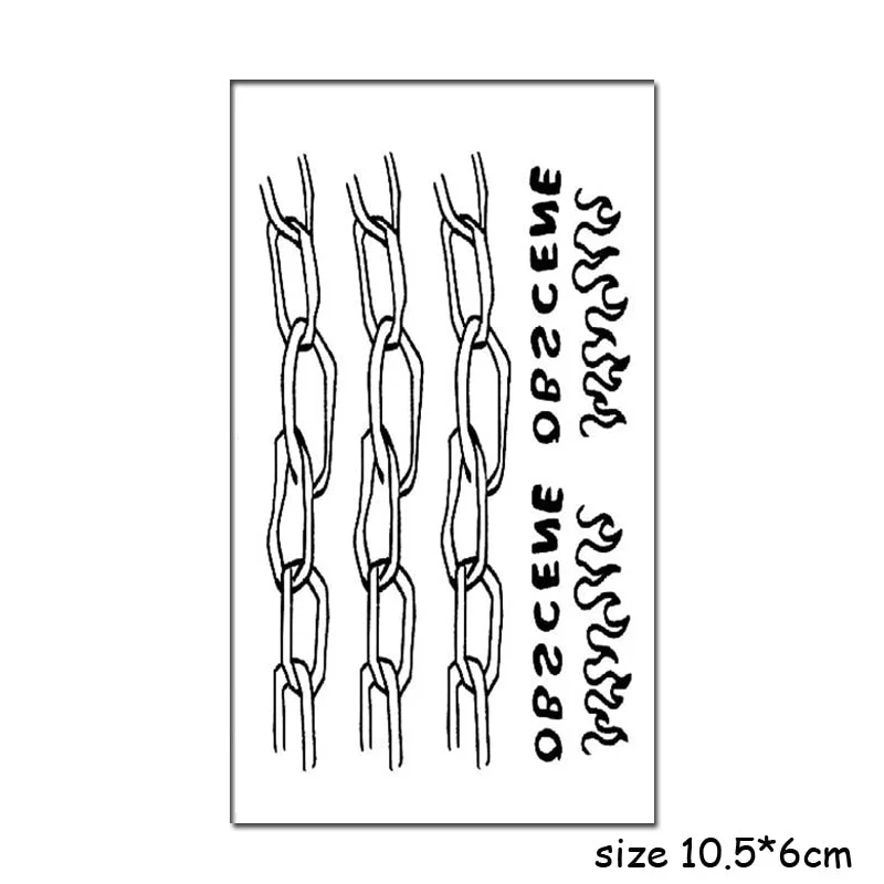 Temporary Tattoo Stickers Sexy Cross English Alphabet Line Fake Tatto Waterproof Tatoo Hand Leg Belly Small Size for Women Men