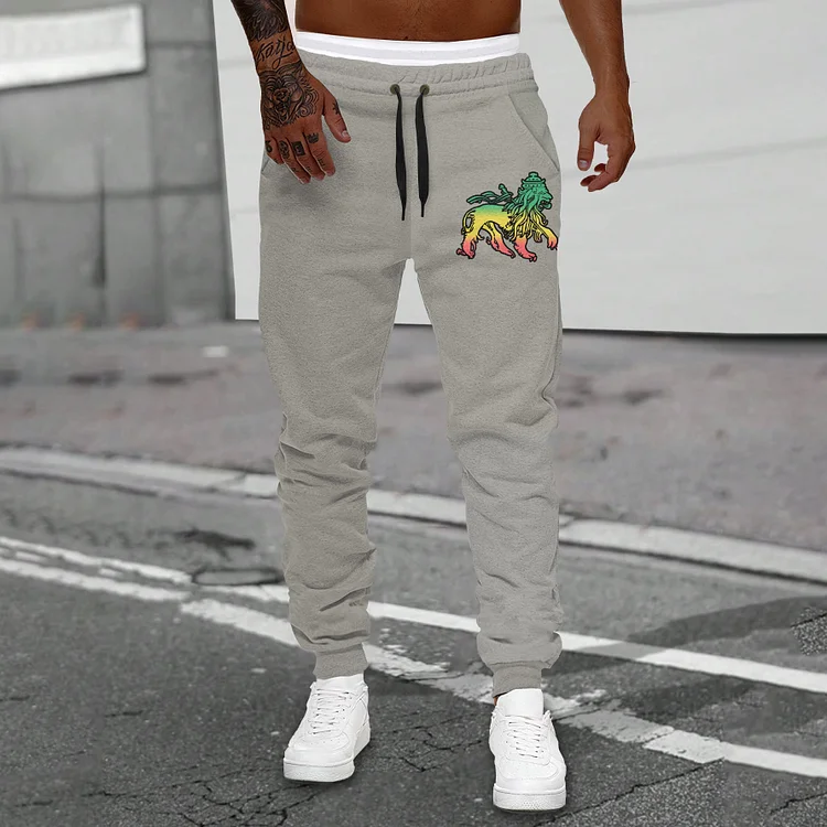 Reggae Gradient Lion Stylish Sweatpants
