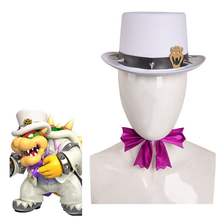 The Super Mario Bros. Movie Bowser Koopa Cosplay Hat Cap Halloween Carnival Party Disguise Costume Accessories