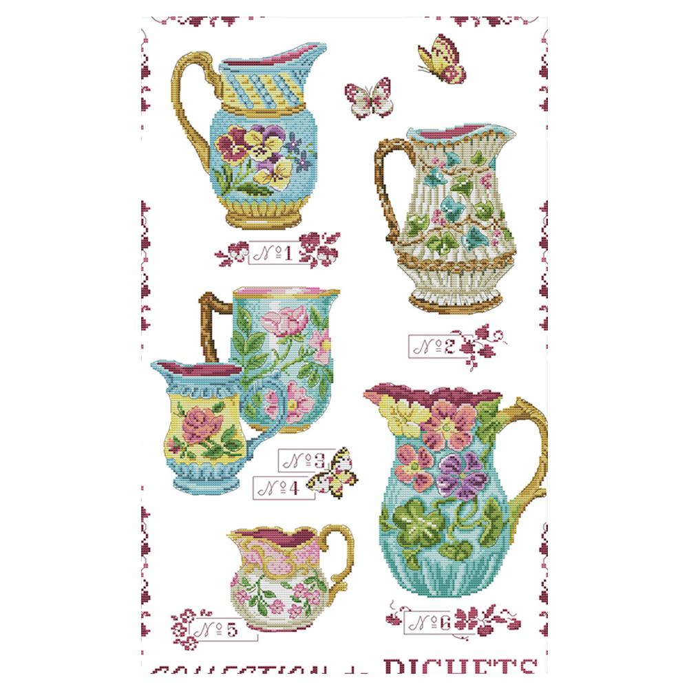 

Fine Porcelain - 14CT Stamped Cross Stitch - 42*62cm, 501 Original