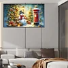 (70*40cm)Christmas Snowman - Full Round Drill Diamond Painting