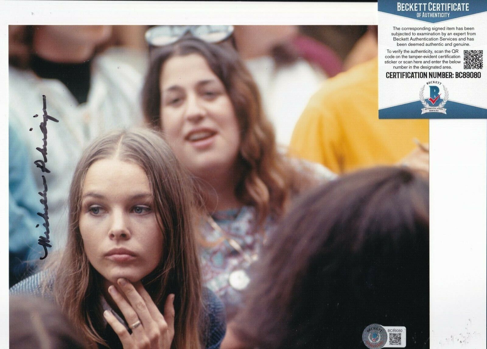 MICHELLE PHILLIPS signed (DENNY DOHERTY) Star 8X10 Photo Poster painting BECKETT BAS BC89080