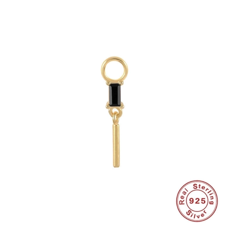 1 Piece 10mmKS115067-Z Sterling Silver Zircon Geometric Pendant Jewelry Accessories