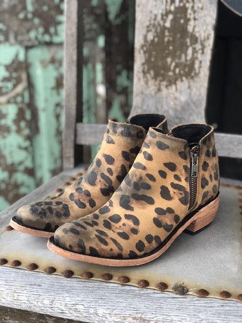 Liberty Black Women's Inara Stonewashed Cheetah Ankle Booties LB-711137