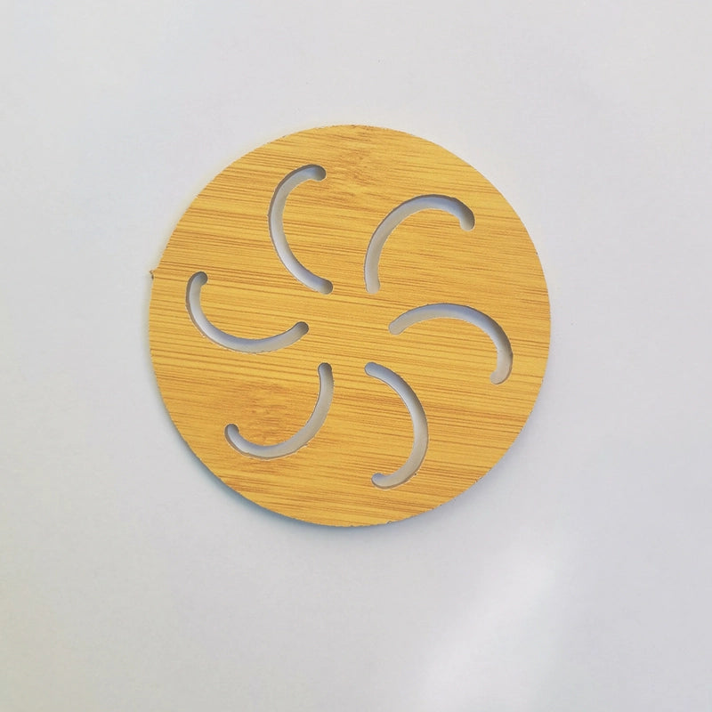 Home Wooden Cartoon Heat Insulation Mat Dining Table Mat Non-slip Pot Mat Creative Cute Cushion Tea Mat Bowl Mat Coaster