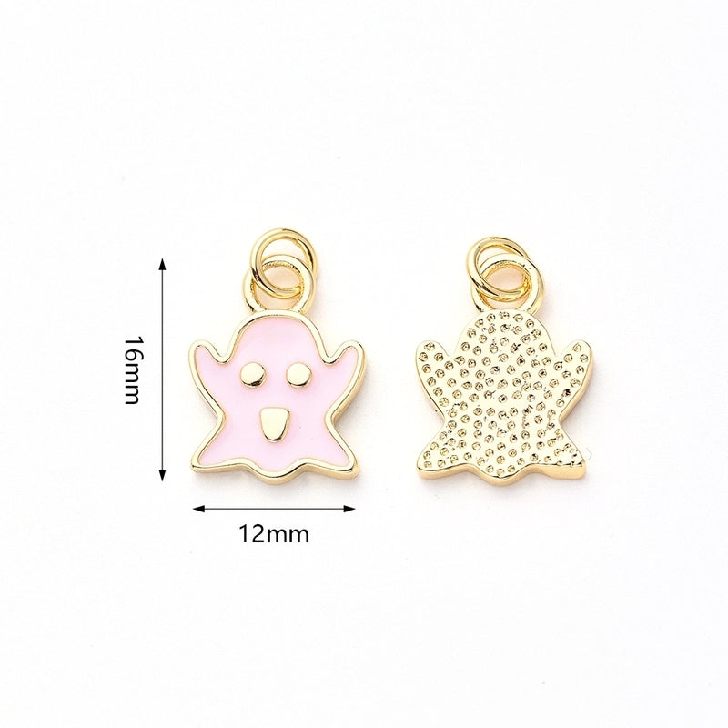 1 Pc/Package 16x12mm Hole 3~3.9mm Copper Gold Plated Grimace Polished Pendant