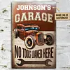 Nom personnalis&eacute;&nbsp;: hotrod garage pas d&rsquo;outils pr&ecirc;t&eacute;s Enseigne Vintage M&eacute;tallique classiques