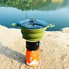Foldable Portable Camping Cooker Pot Silicone Outdoor Kettle Cookware Tableware