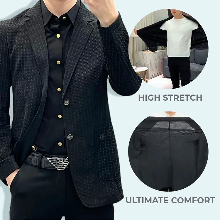 High Stretch Men’s Sun Protection Slim-Fit Suit Blazer