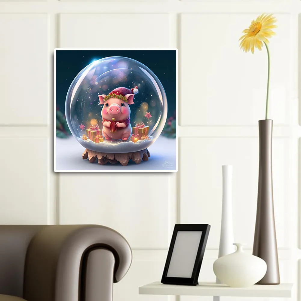 DIY Paint By Number 40*40cm - Crystal Ball-Pig