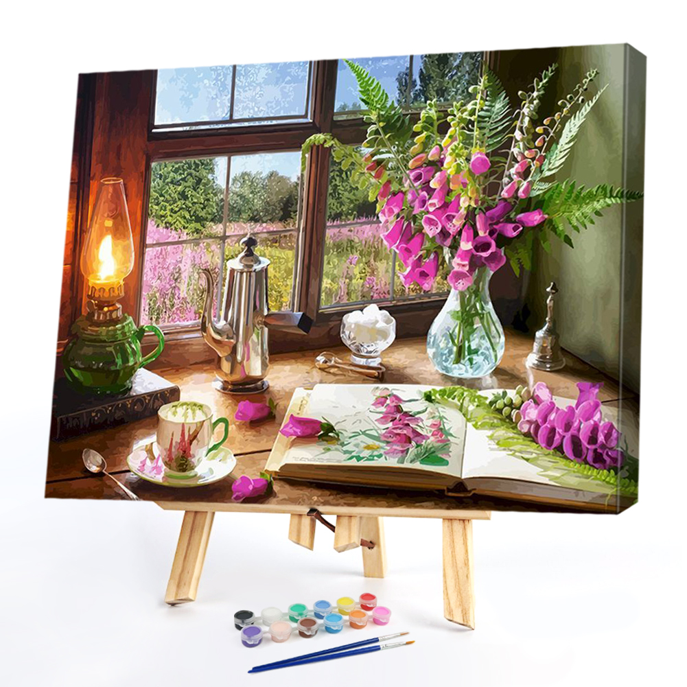 

50*40CM - Paint By Numbers - Table Flower, 501 Original