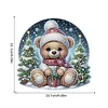 DIY Christmas Bear Acrylic Special Shape Diamond Painting Hanging Pendant