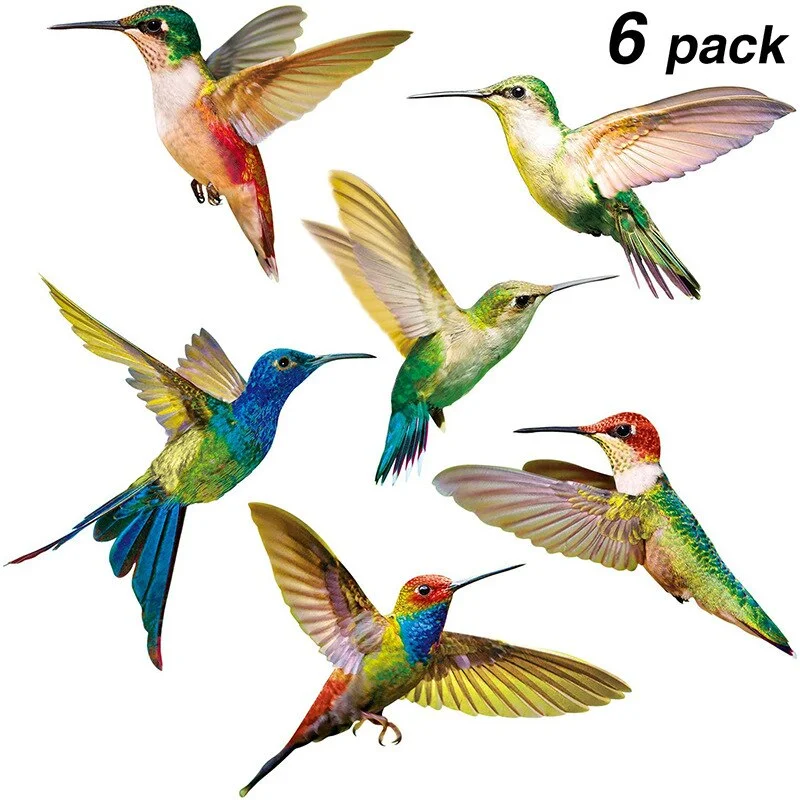 20pcs Window Glass Sticker Butterfly Window Decor Home Decoration Simulation Painting Birds Hummingbird Dragonfly Static Film