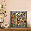 Chien de berger Love - perceuse ronde peinture diamant - 30*30cm