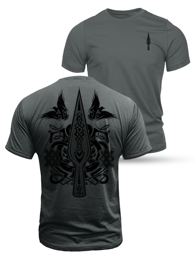 Viking Gungnir - Spear of Odin Duplex Printing Cotton T-Shirt