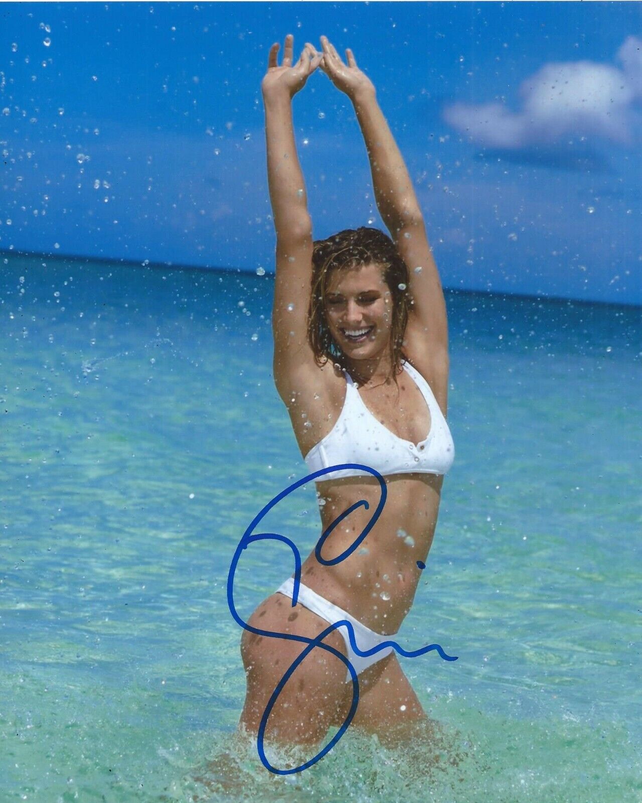 Eugenie Bouchard Signed 8×10 Photo Poster painting SI Sexy Swimsuit WTA Tennis Autographed COA