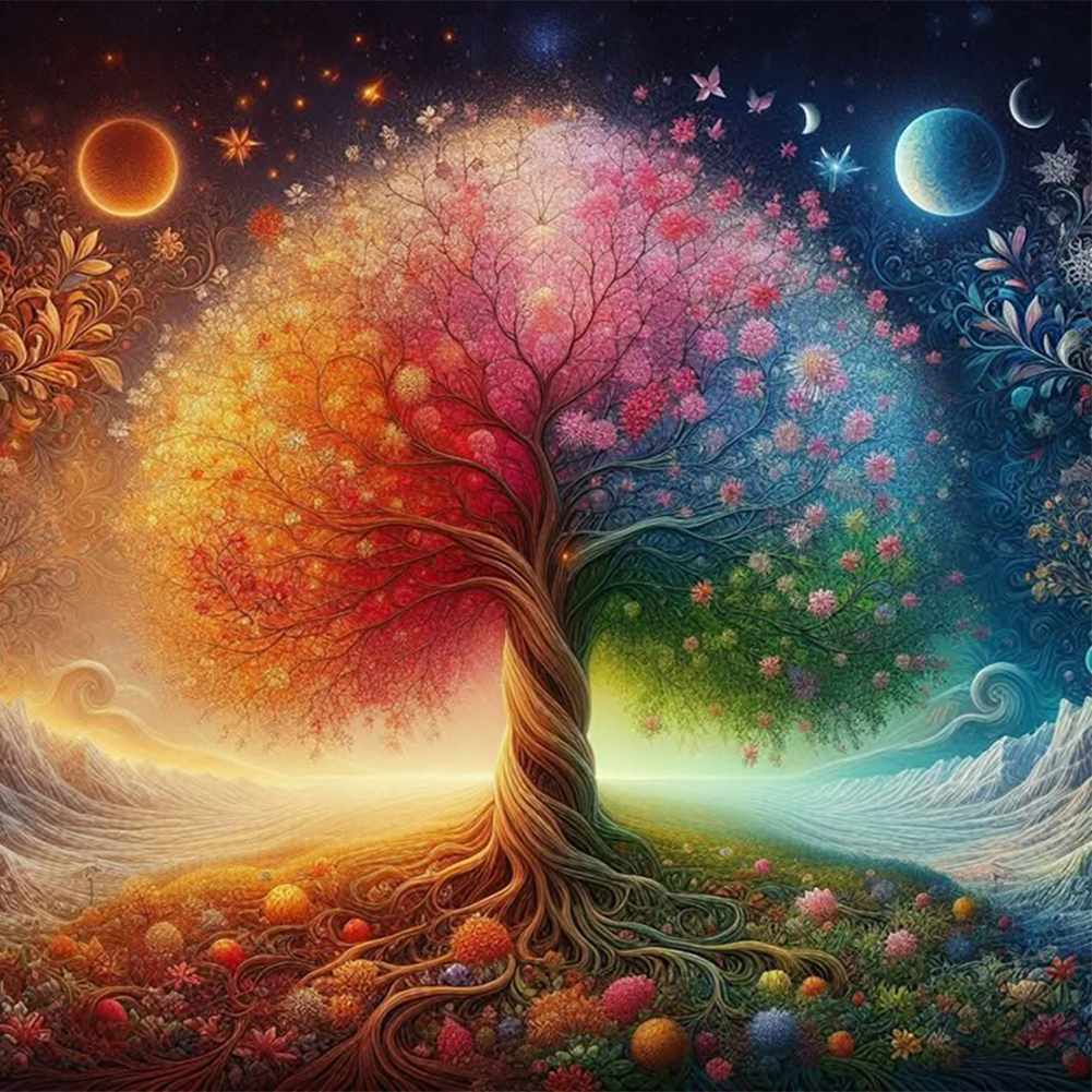 Tree Of Life 40*40cm(canvas) full round drill diamond painting