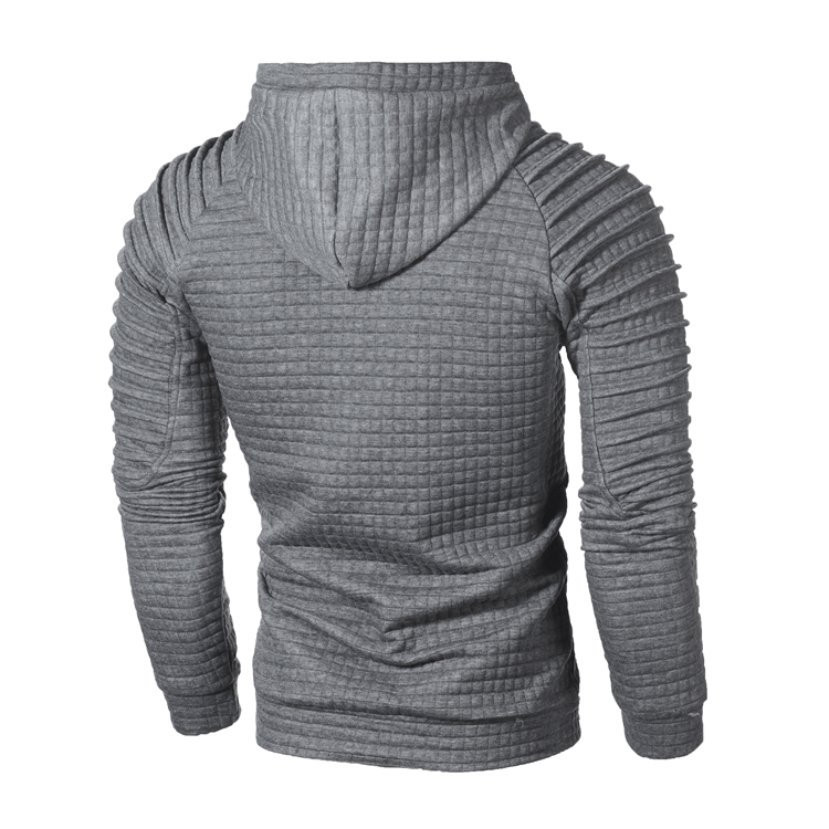 Men's Jacquard Striped Sweater Long Sleeve Hoodie