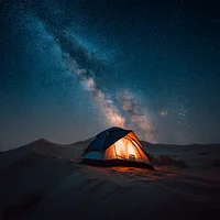 Desert Camp under Milky Way - Diamond Painting