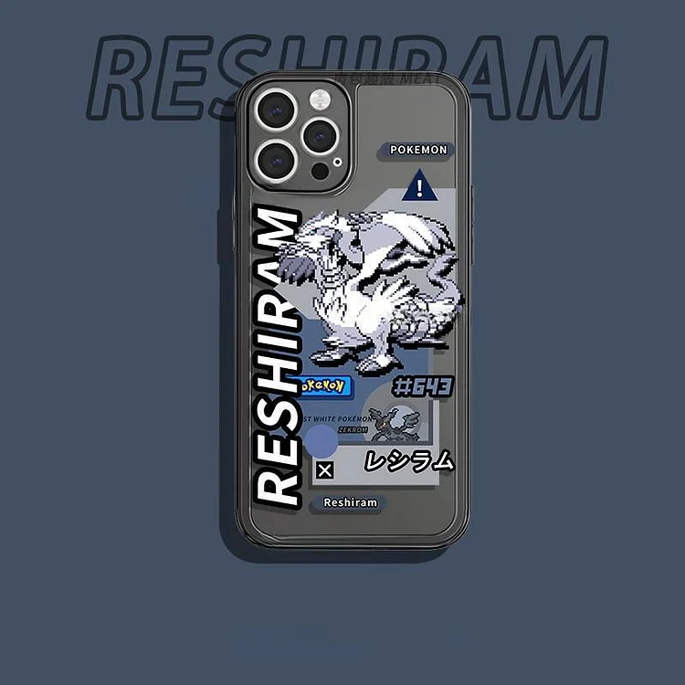 Pokemon Zekrom Reshiram Pixel Style Cute IPhone Case weebmemes