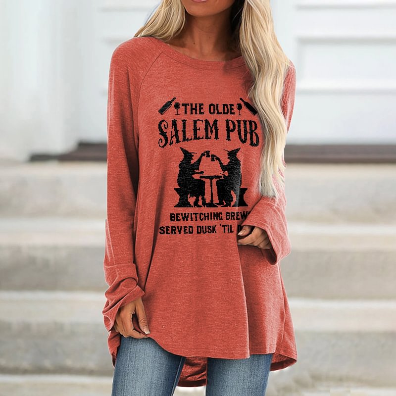 The Olde Salem Pub Printed Women's Loose T-shirt