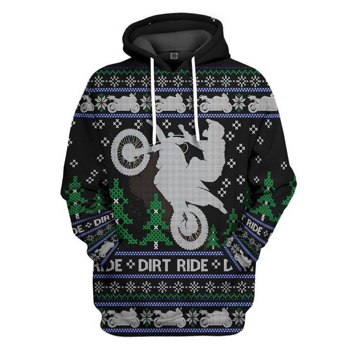 Unisex Black Ugly Christmas Sweaters 3D Print Hoodies