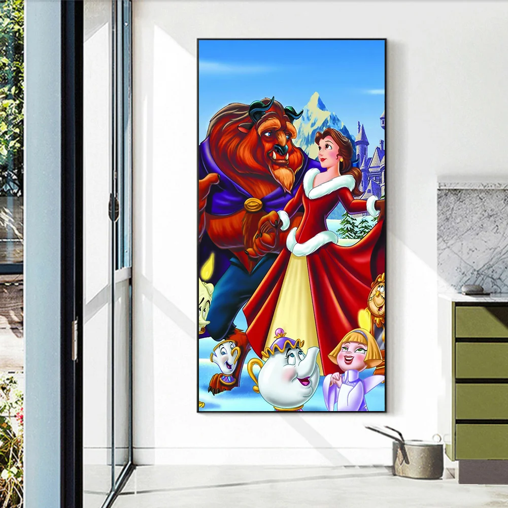 Diamond Painting - Full Round Drill - Beauty and the Beast(Canvas|40*70cm)