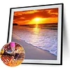 Diamond Painting-DIY Full Round Drill Seawater Sunrise
