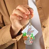 5pcs DIY Diamond Painting Rabbit Keychains
