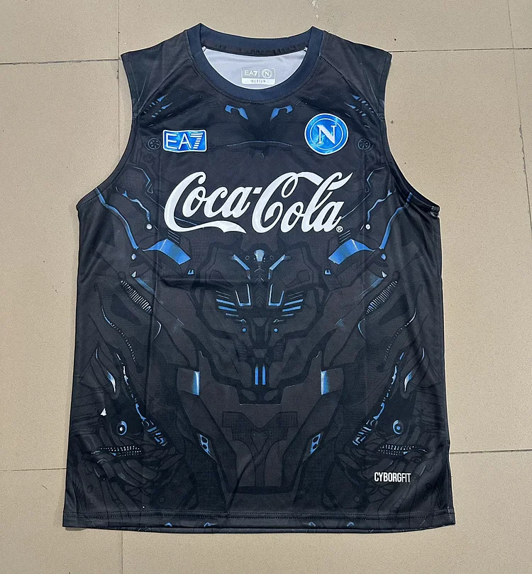 2025-26 New Season-Napoli Black Vest Jersey-Fans Edition