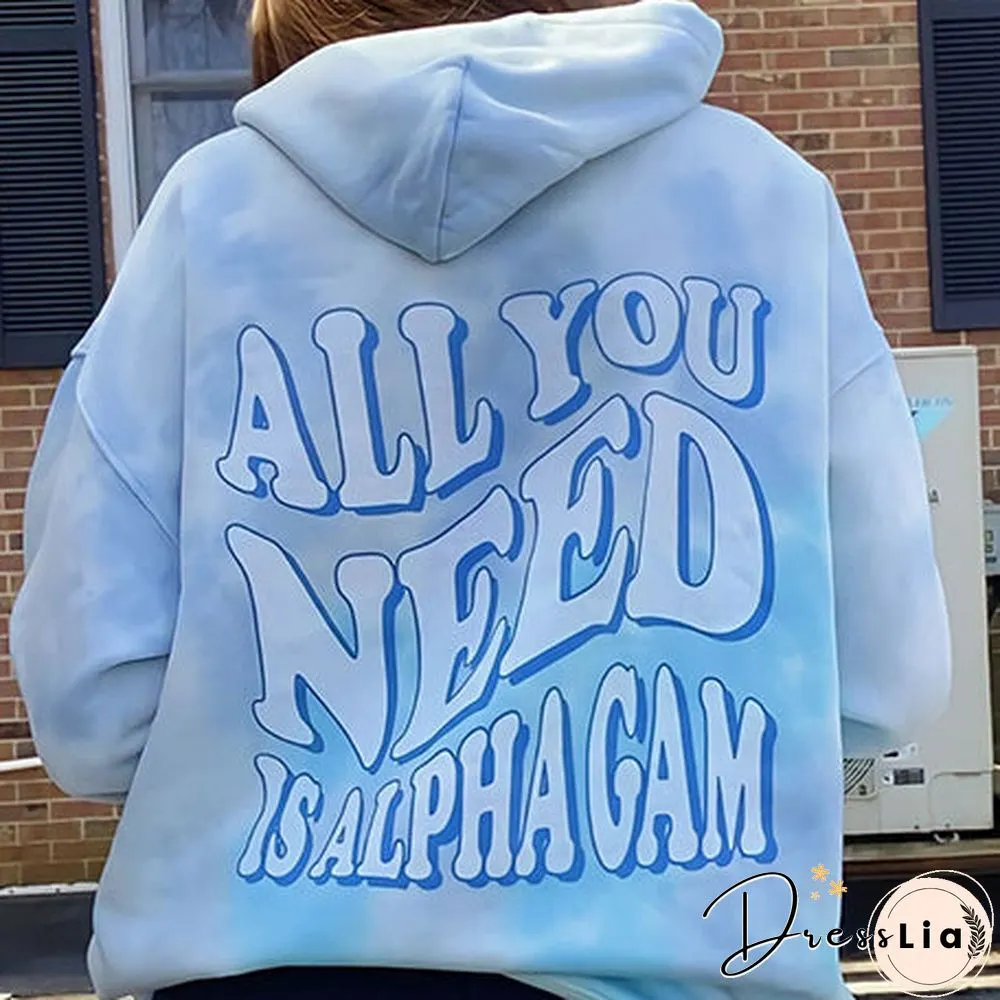 All You Need Turq Dream Print Tie-Dye Hoodie