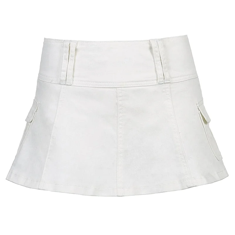 HEYounGIRL  Aesthetic Harajuku High Waist Mini Skirt Summer Casual A Line Hot Shorts Skirts Women Black White Gothic Kawaii