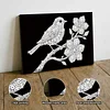 DIY Pearl Painting Bird for Home Wall Decor with Frame(20x30cm)