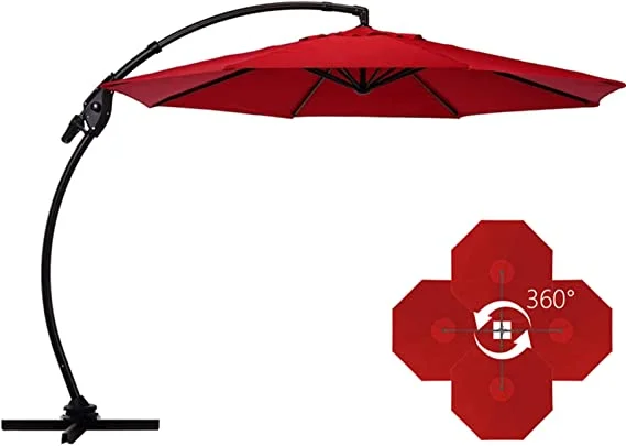 Napoli 11 FT Cantilever Offset Umbrella with 360° Rotation