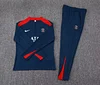 2025/2026 Psg Paris Saint-Germain Half-Pull Training Dark Blue Football Shirt 1:1 Thai Quality Set
