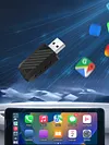 2 in 1 Wireless CarPlay Android Auto Adapter Plug & Play for Factory Wired Cars