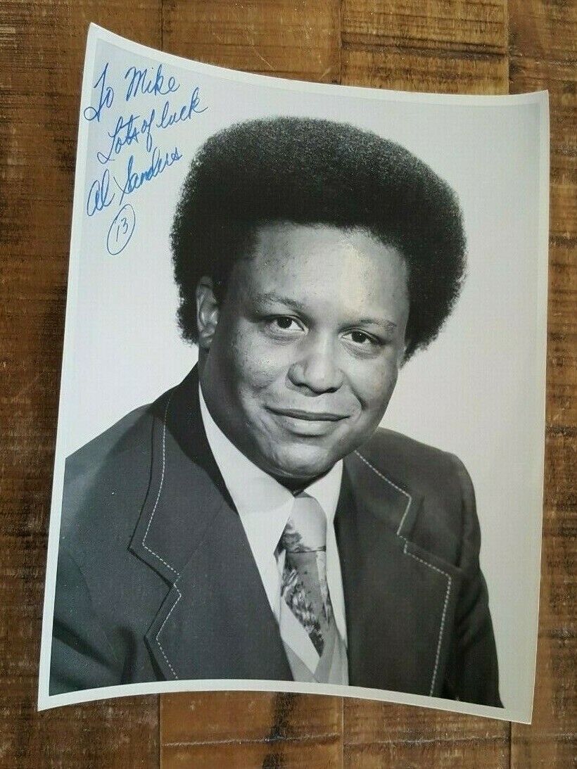 Signed & Inscribed Al Sanders Photo Poster painting - Black & White (8 x 10