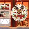 Cute Christmas Reindeer 2D Flat DIY Diamond Painting Pendant 9.84x9.84in