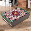 (US Local)Diamond Painting Storage Box DIY 5D Diamond Painting Jewelry Box (Flower B)