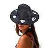 Straw Beach Sun Hat with Adjustable Chin Strap Wide Brim Sun Beach Hat for Beach