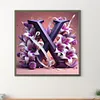 uk.everydayedeals (Limited Stock)Diamond Painting - Full Round - Lily Flower Letter X  (40*40cm)